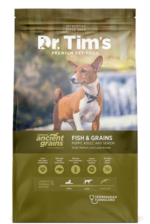 Dr. Tim's Heirloom Ancient Grains Fish Dry Dog Food