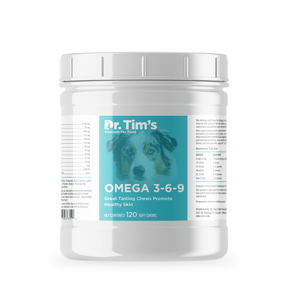 Dr. Tim's Omega 3/6/9 Soft Chews – Dr. Tim's Pet Food Company LLC Dr. Tim's Omega 3/6/9 Soft Chews – Dr. Tim's Pet Food Company LLC