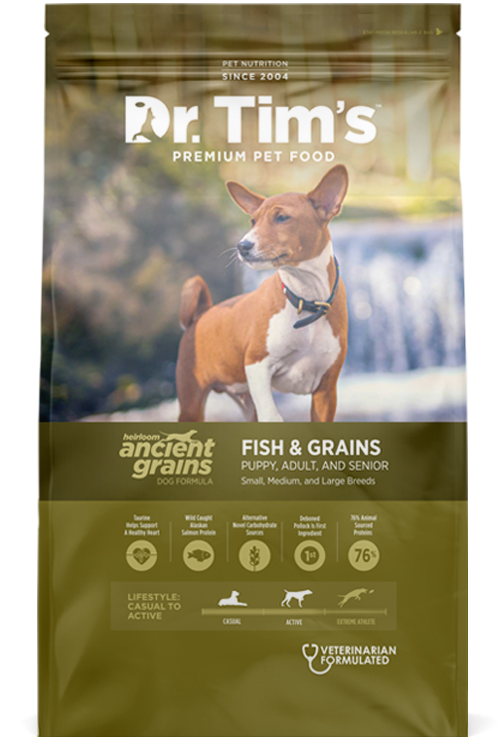 Heirloom Ancient Grains Fish Dr. Tim s Pet Food Company LLC